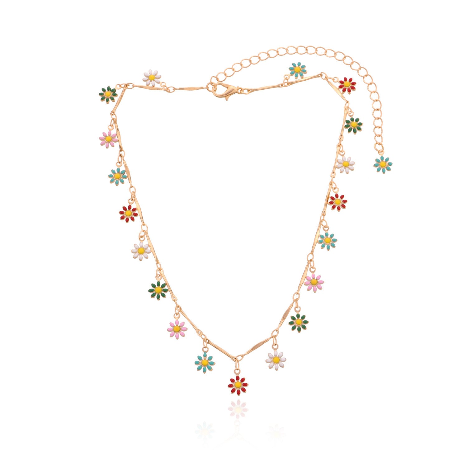 Wholesale Flower Simple Copper Necklaces